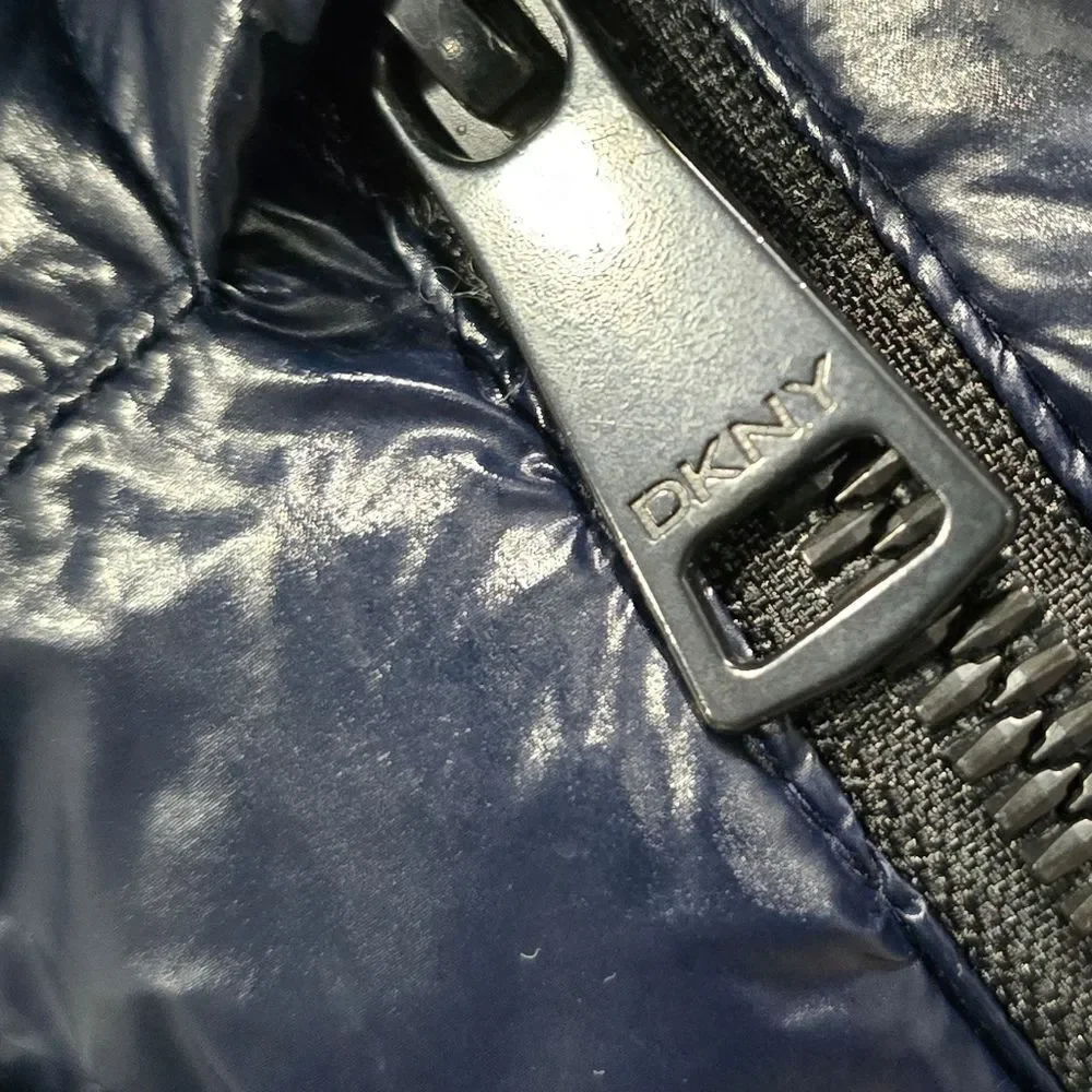 DKNY Shiny Black Puffer Jacket